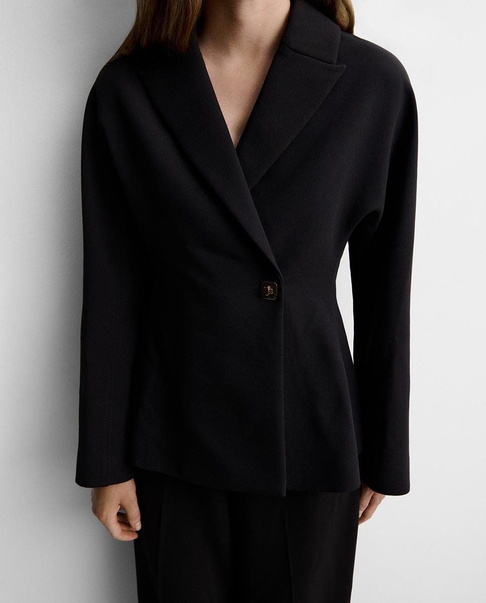 Chaqueta de mujer corta entallada - Simorra - Negro Negro-3