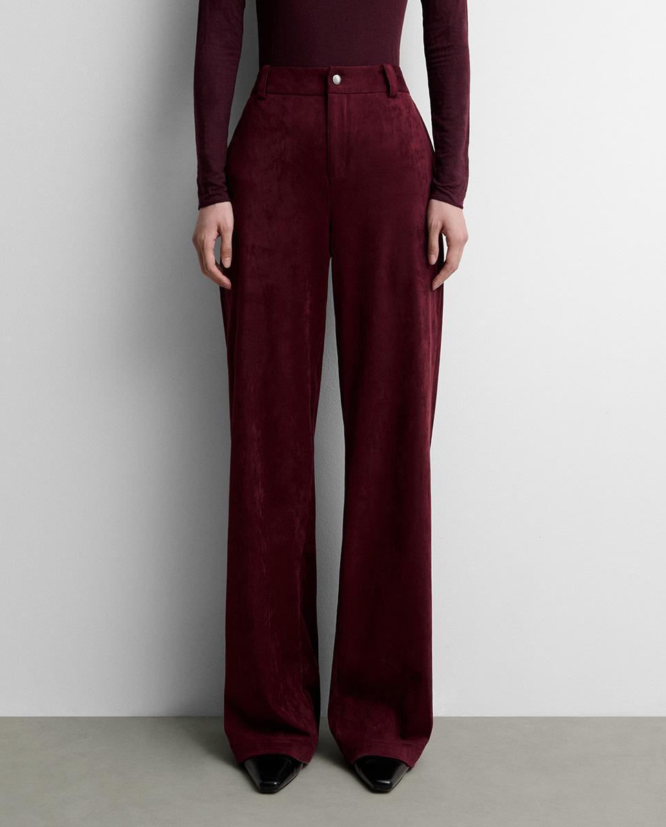 Pantalón de mujer recto antelina - Simorra - Burdeos Burdeos-3