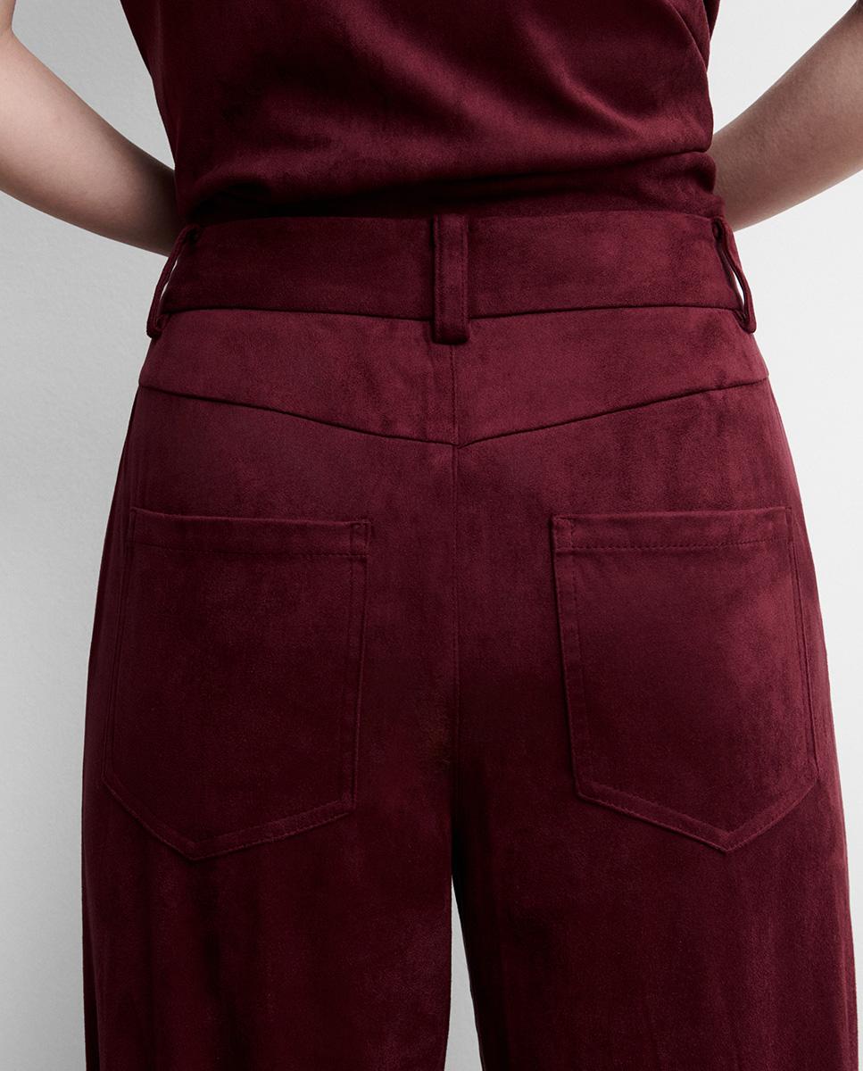 Pantalón de mujer recto antelina - Simorra - Burdeos Burdeos-4