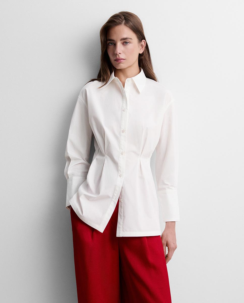 Camisa de mujer detalle pinzas - Simorra - Blanco Blanco-2