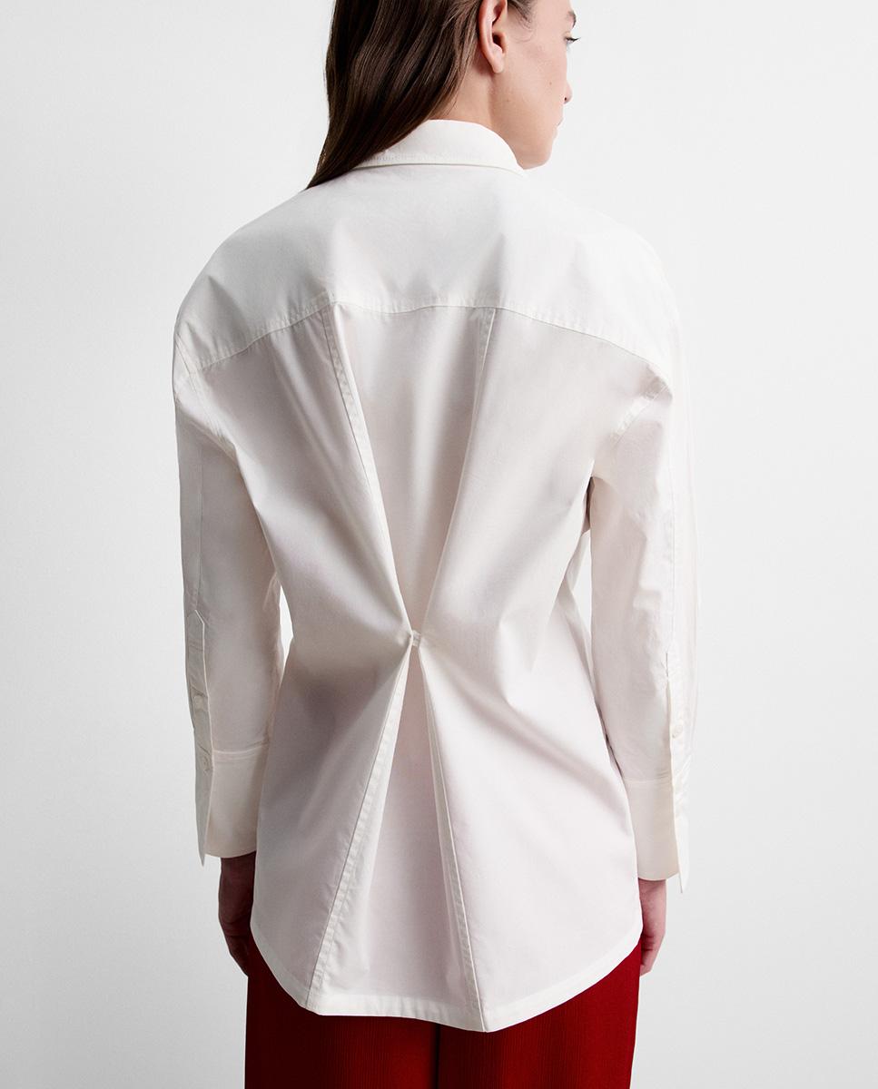 Camisa de mujer detalle pinzas - Simorra - Blanco Blanco-4