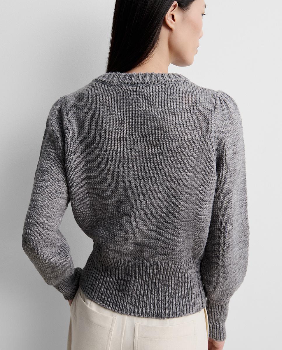 Cárdigan de mujer corto punto - Simorra - Gris Gris-5