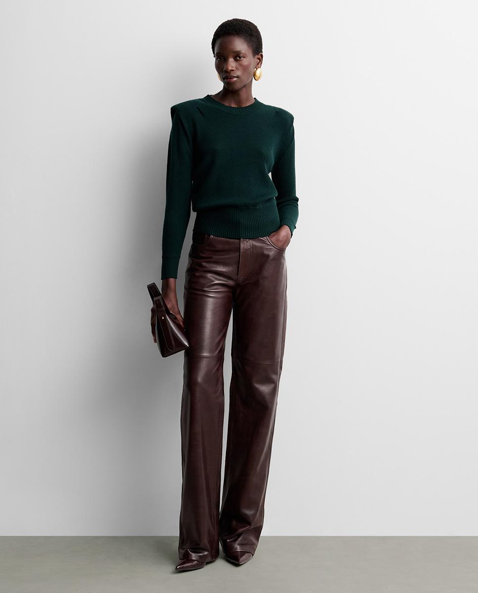 Jersey de mujer punto hombreras - Simorra - Verde Verde-1