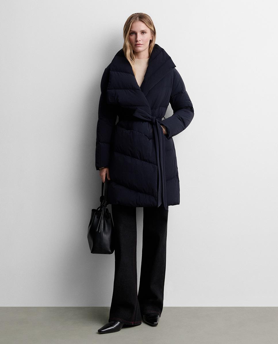 Imagen 0 de Parka de mujer acolchada asimétrica Azul