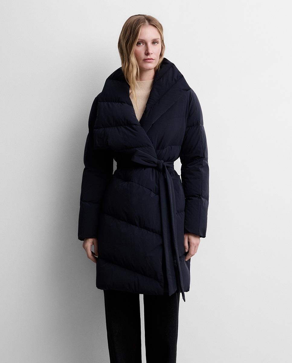 Parka de mujer acolchada asimétrica - Simorra - Azul Azul-2