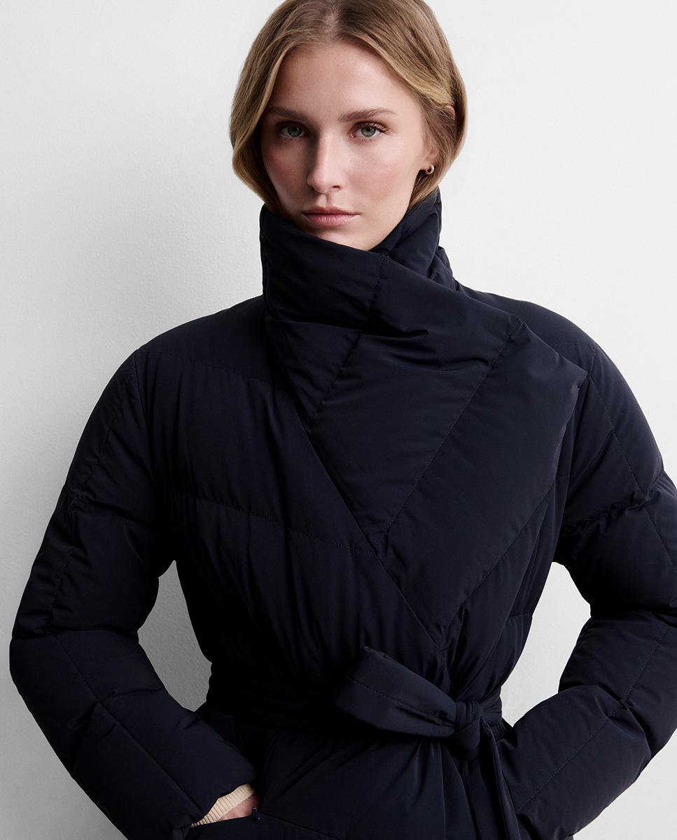 Parka de mujer acolchada asimétrica - Simorra - Azul Azul-3