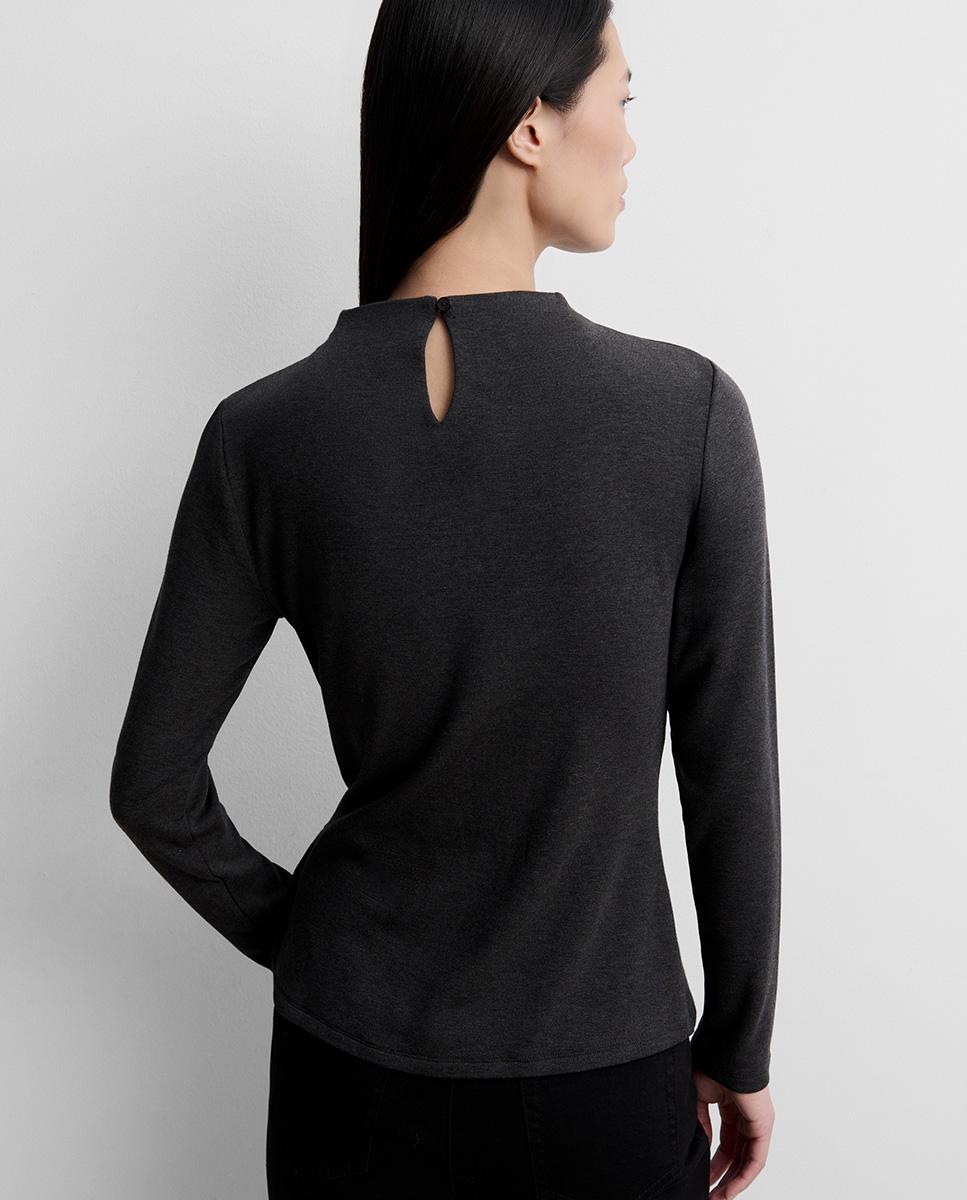 Jersey de mujer bicolor cinturón - Simorra - Gris Gris-5