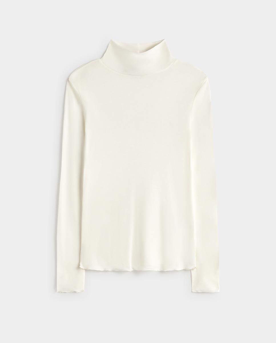 Camiseta de mujer cuello alto - Simorra - Crudo Crudo-5