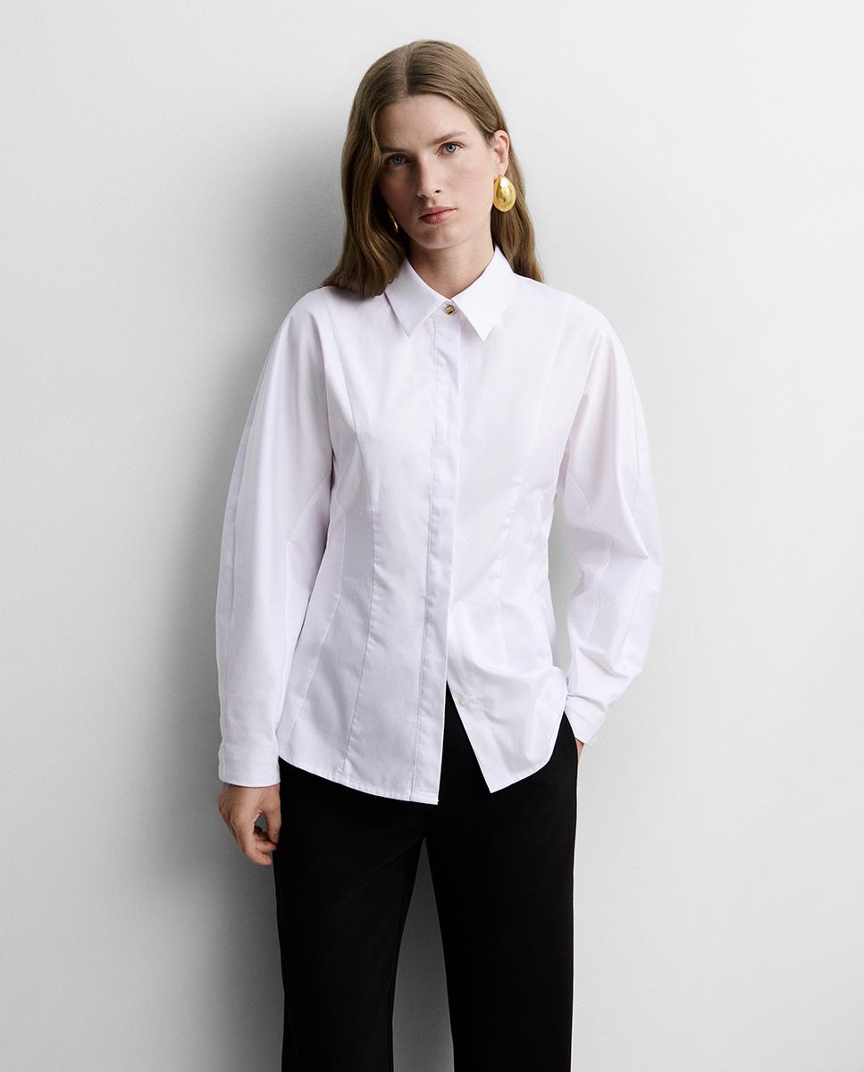 Camisa de mujer manga japonesa - Simorra - Blanco Blanco-2