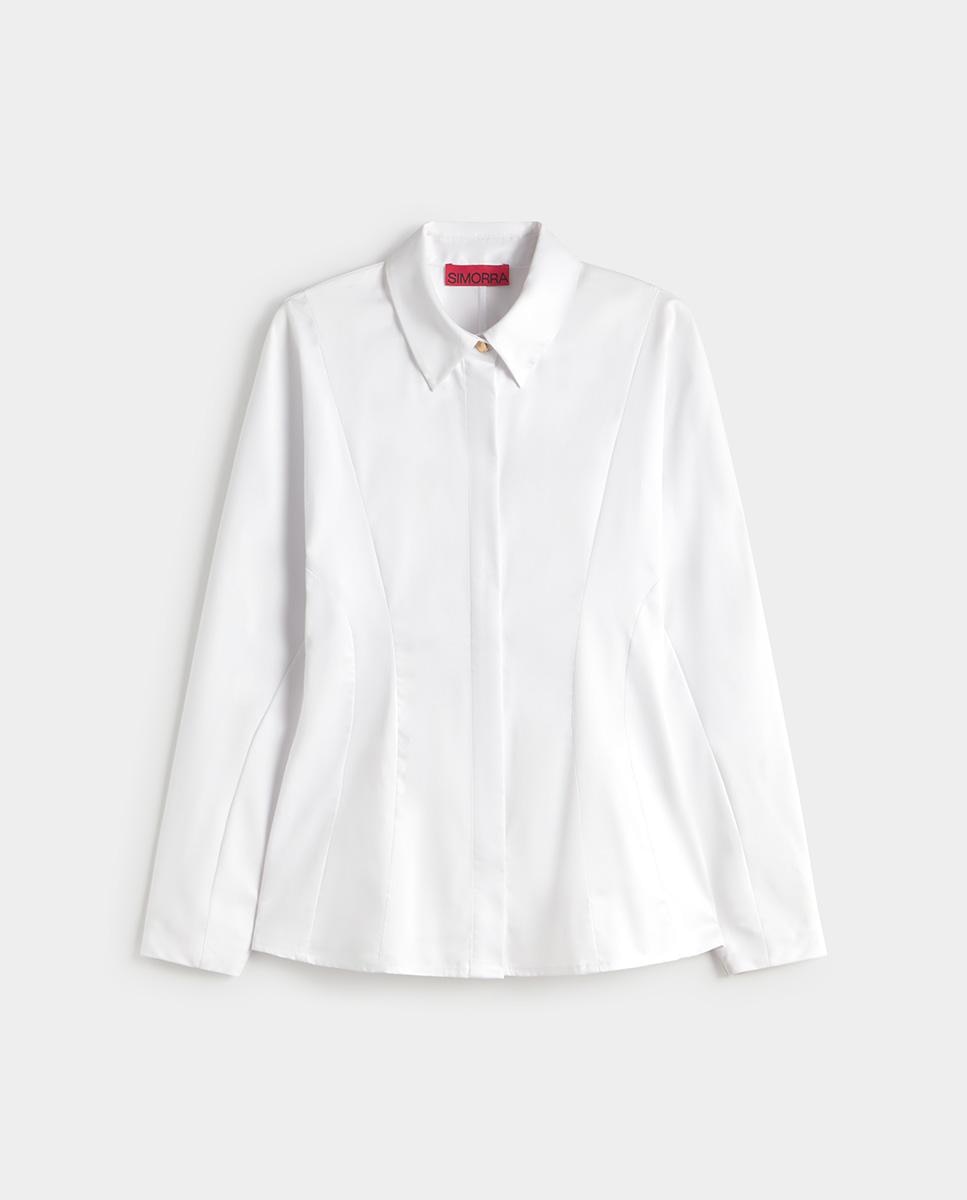 Camisa de mujer manga japonesa - Simorra - Blanco Blanco-5