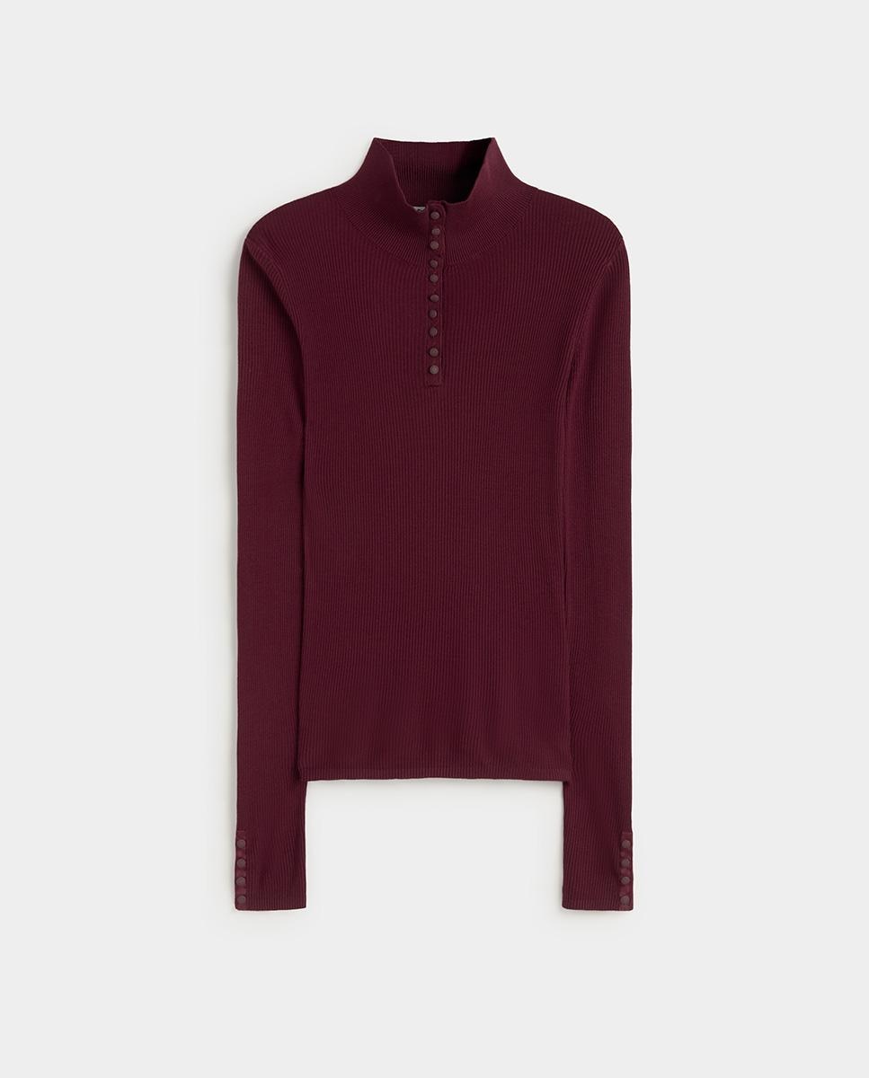 Jersey de mujer punto fino - Simorra - Granate Granate-1