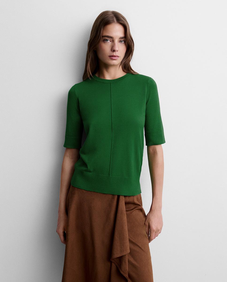 Jersey de mujer punto manga corta - Simorra - Verde Verde-2
