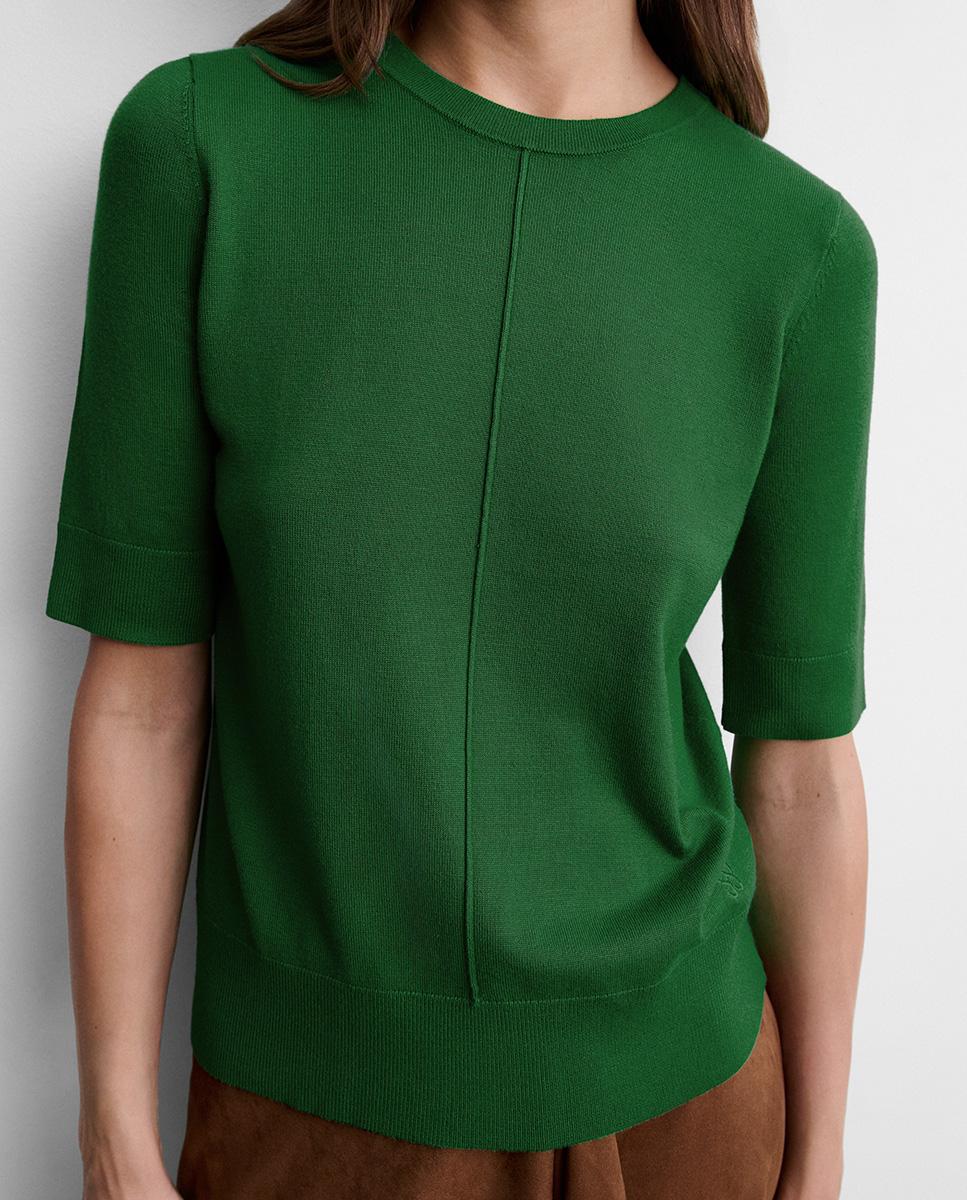 Jersey de mujer punto manga corta - Simorra - Verde Verde-4