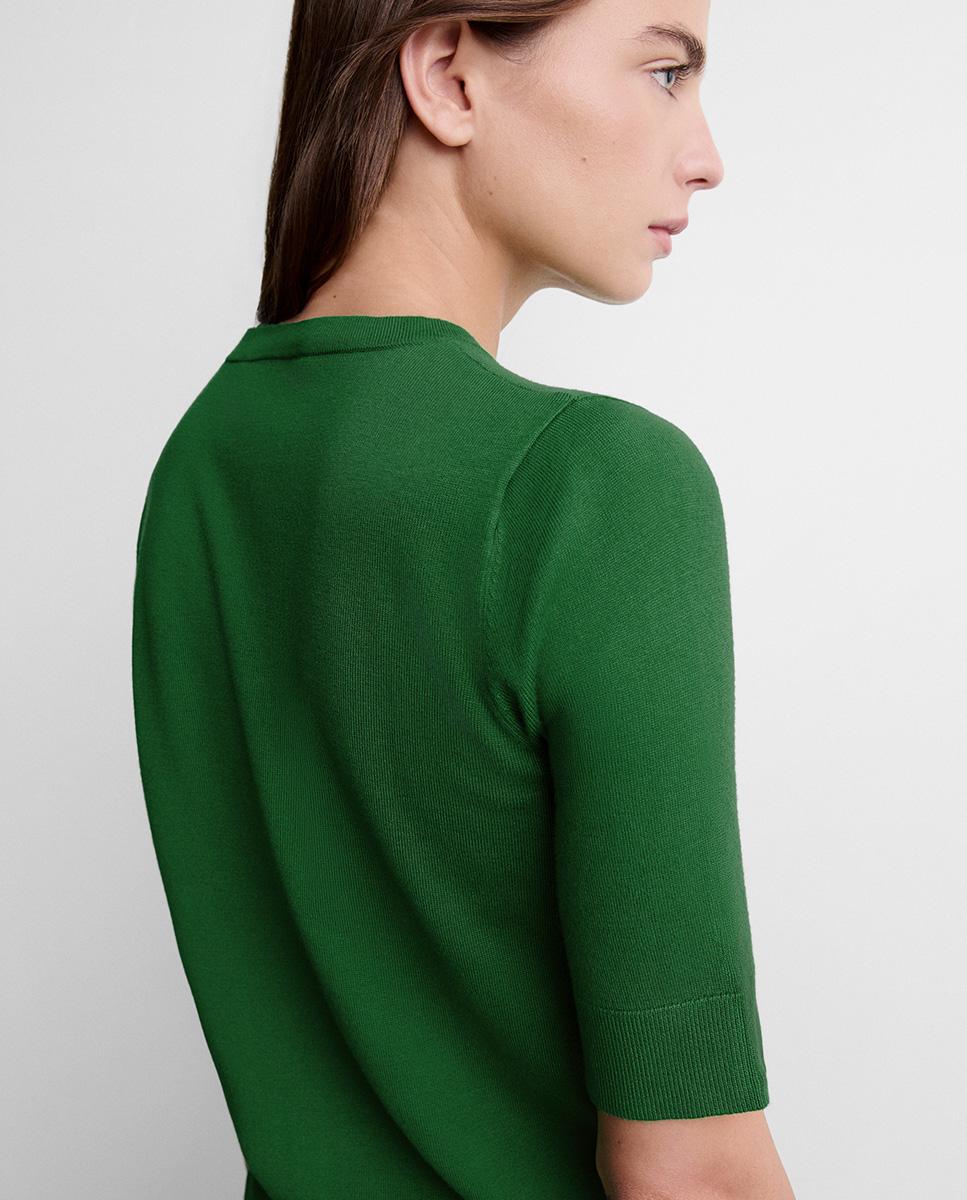 Jersey de mujer punto manga corta - Simorra - Verde Verde-5