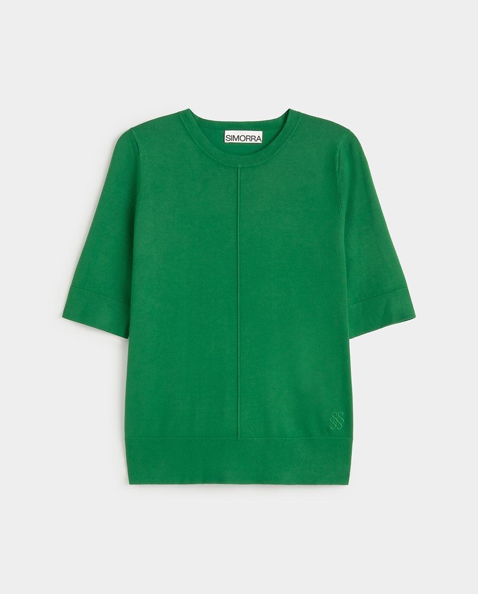 Jersey de mujer punto manga corta - Simorra - Verde Verde-6