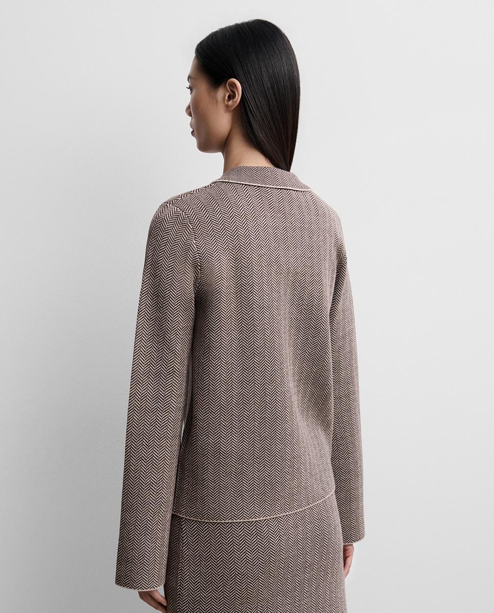 Jersey de mujer punto espiga - Simorra - Marrón Marrón-4