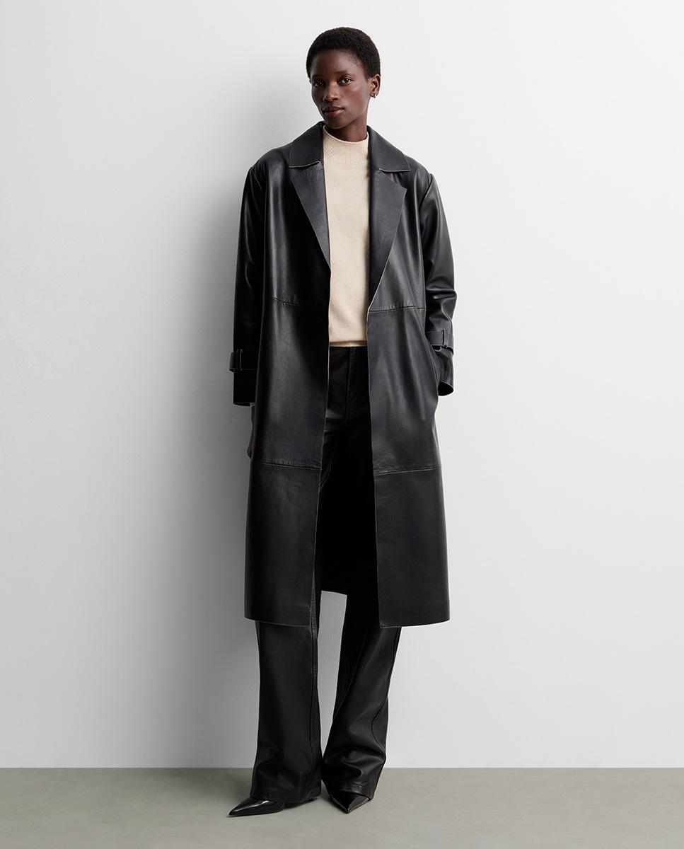 Gabardina de mujer larga napa - Simorra - Azul Negro-1