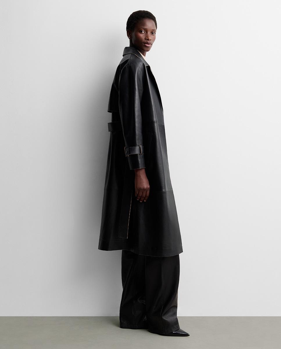Gabardina de mujer larga napa - Simorra - Azul Negro-2
