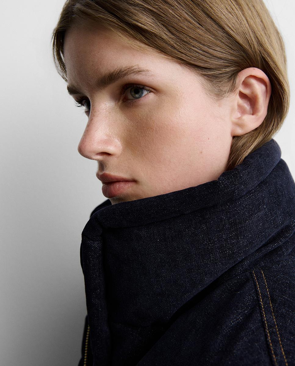 Plumífero de mujer corto estilo bomber - Simorra - Azul Azul-5