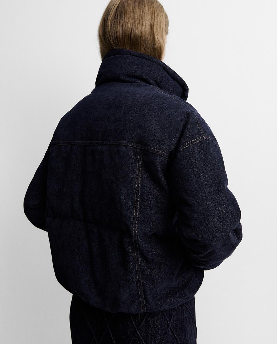 Plumífero de mujer corto estilo bomber - Simorra - Azul Azul-6