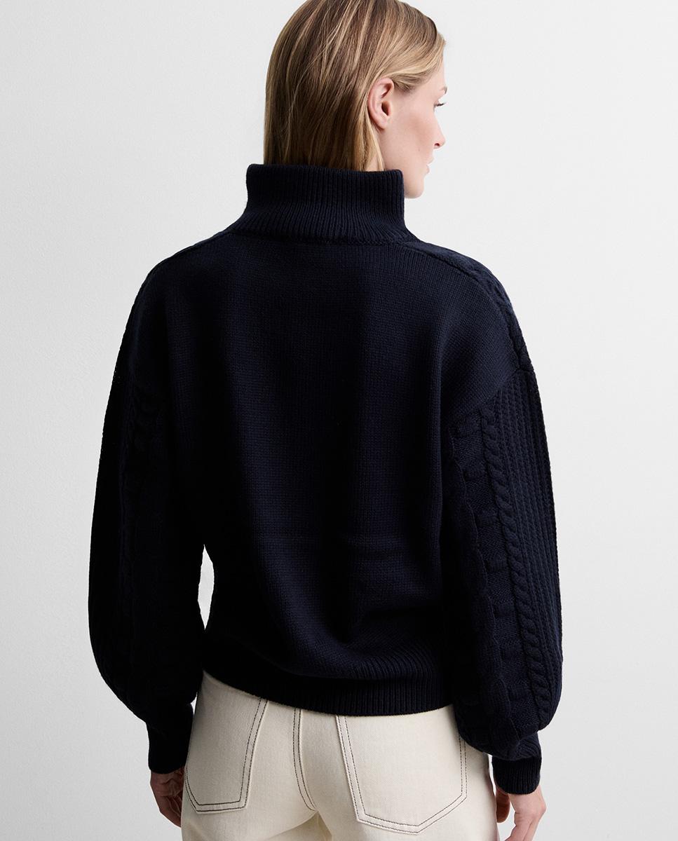 Jersey de mujer punto ochos - Simorra - Azul Azul-4