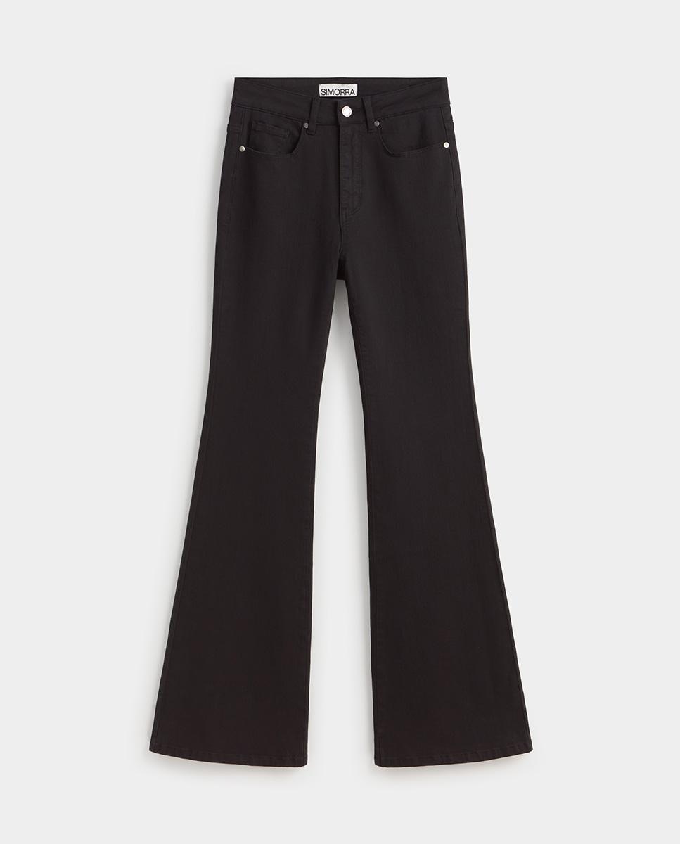 Imagen 0 de Pantalón de mujer vaquero acampanado Negro