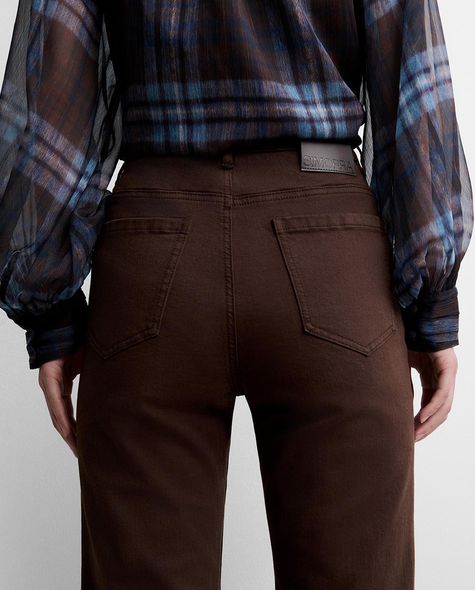 Pantalón de mujer bolsillos parche - Simorra - Marrón Marrón-5