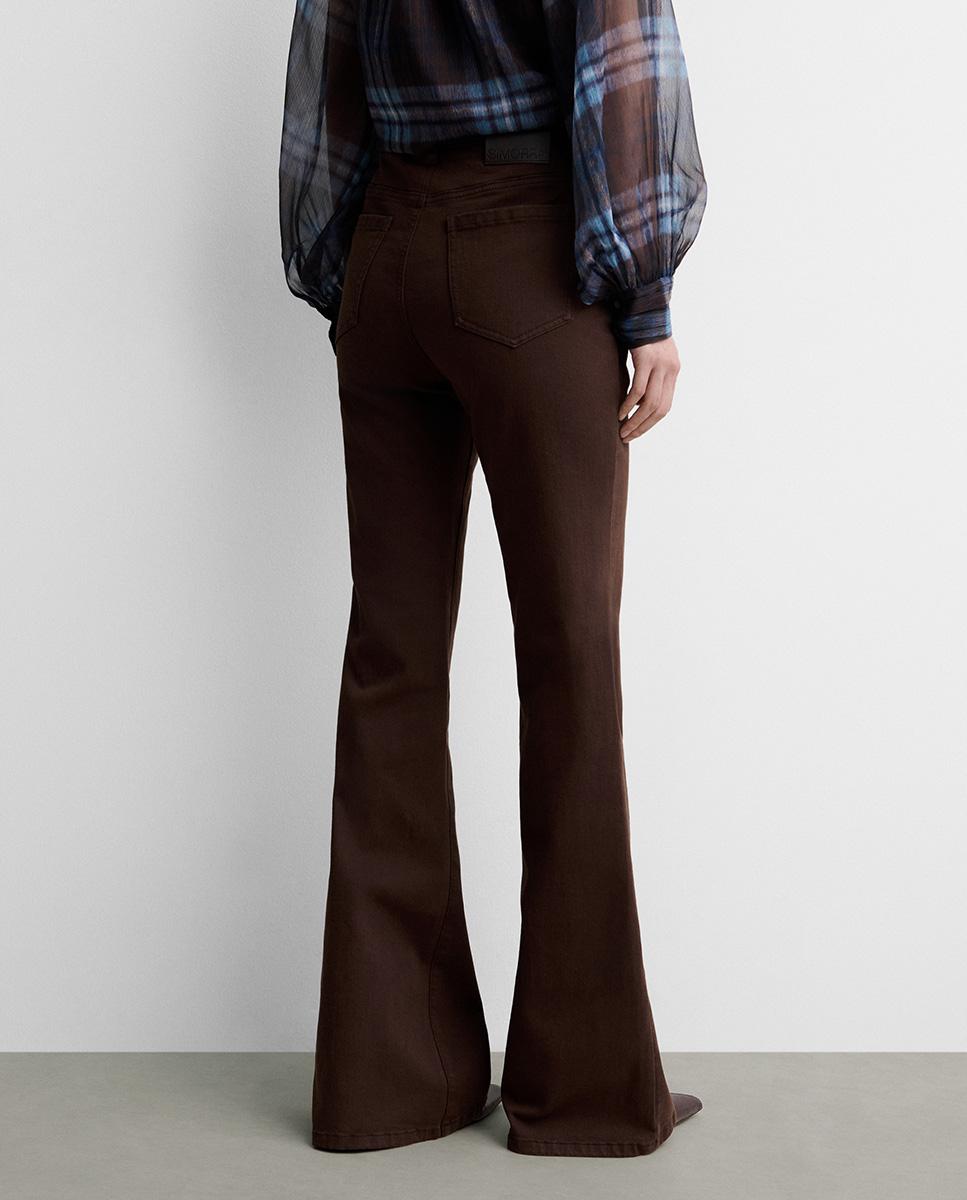Pantalón de mujer bolsillos parche - Simorra - Marrón Marrón-6