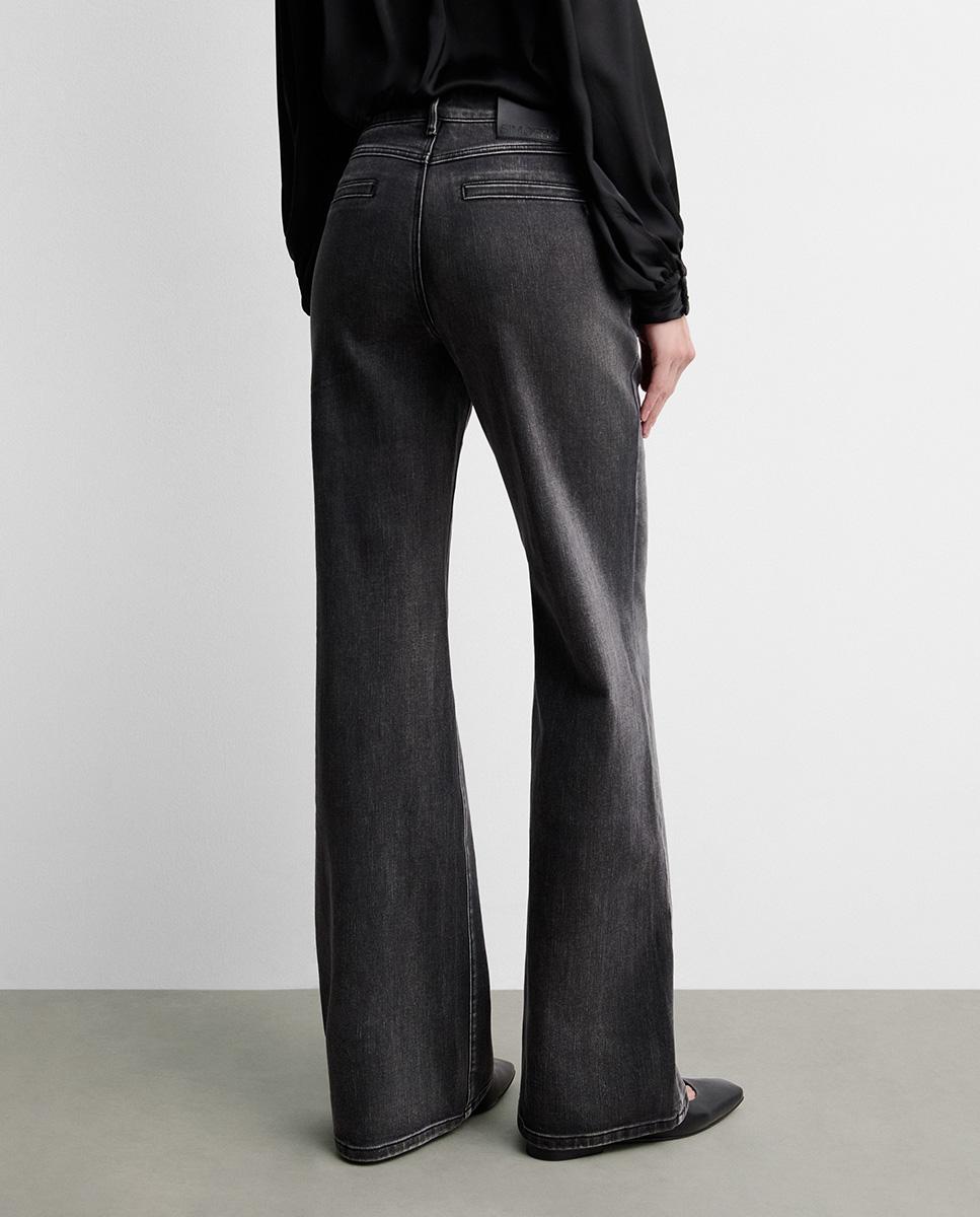 Pantalón de mujer vaquero recto - Simorra - Gris Gris-4