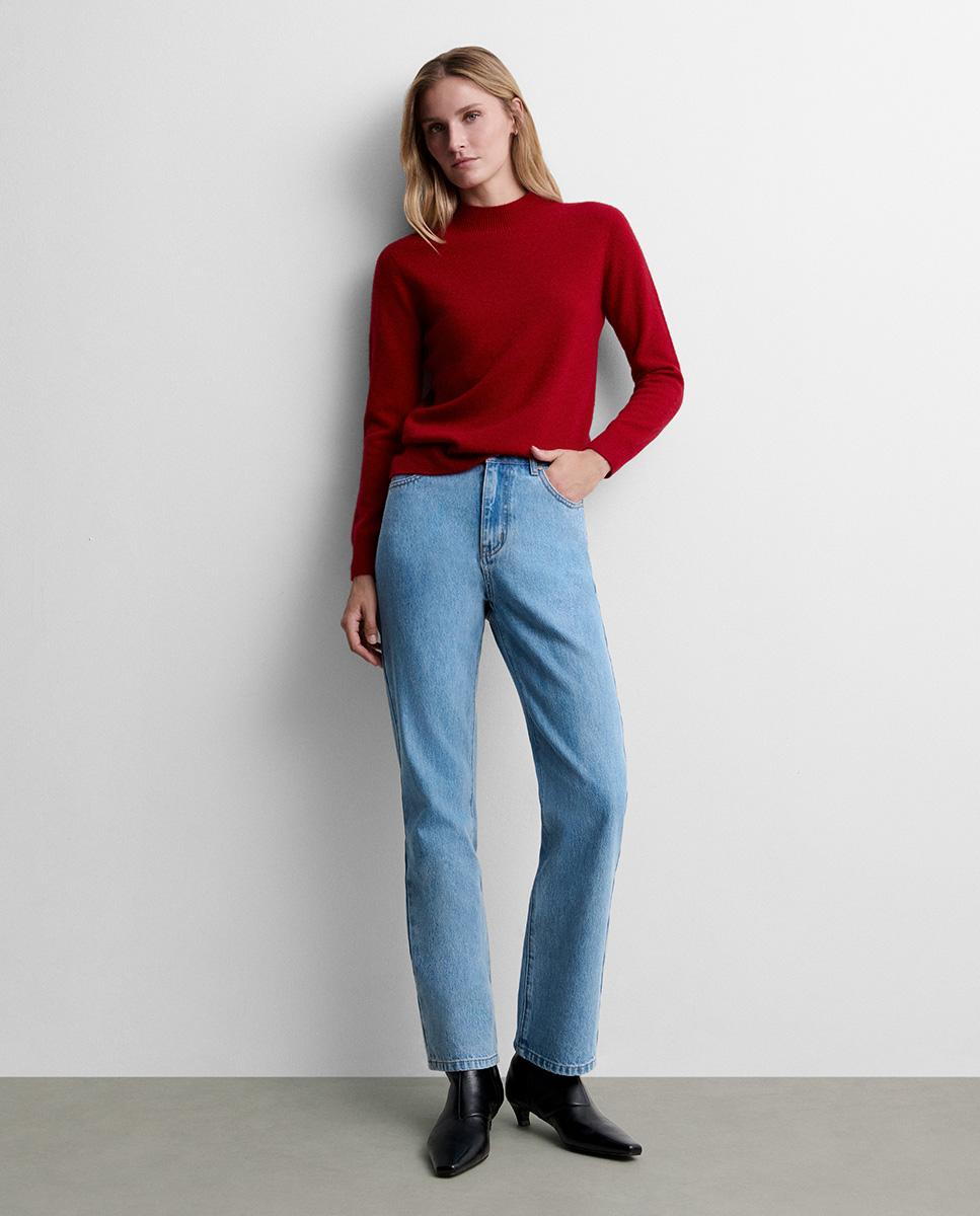 Imagen 0 de Camiseta de mujer cuello alto Azul celeste