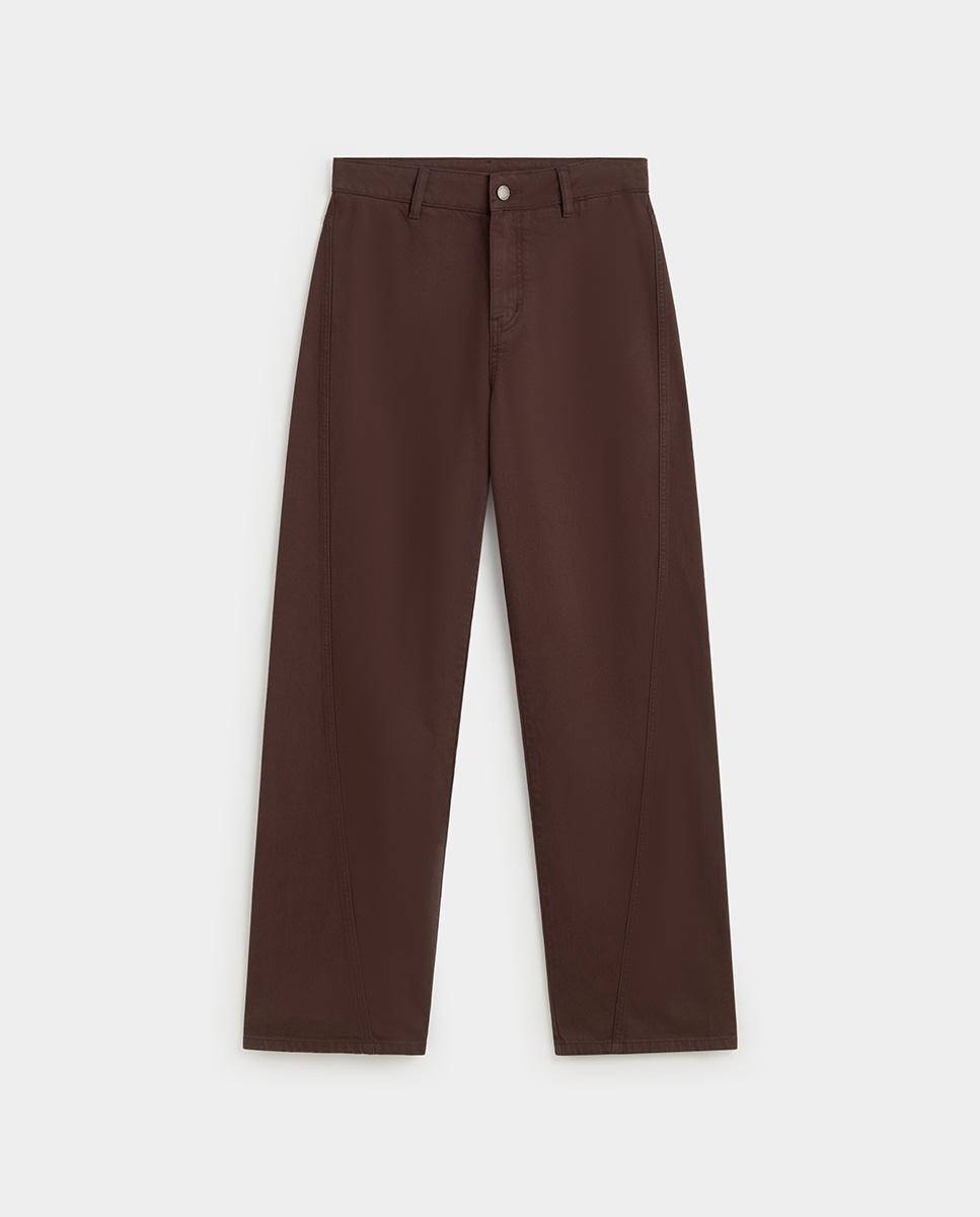 Pantalón de mujer vaquero ancho - Simorra - Marrón Marrón-5