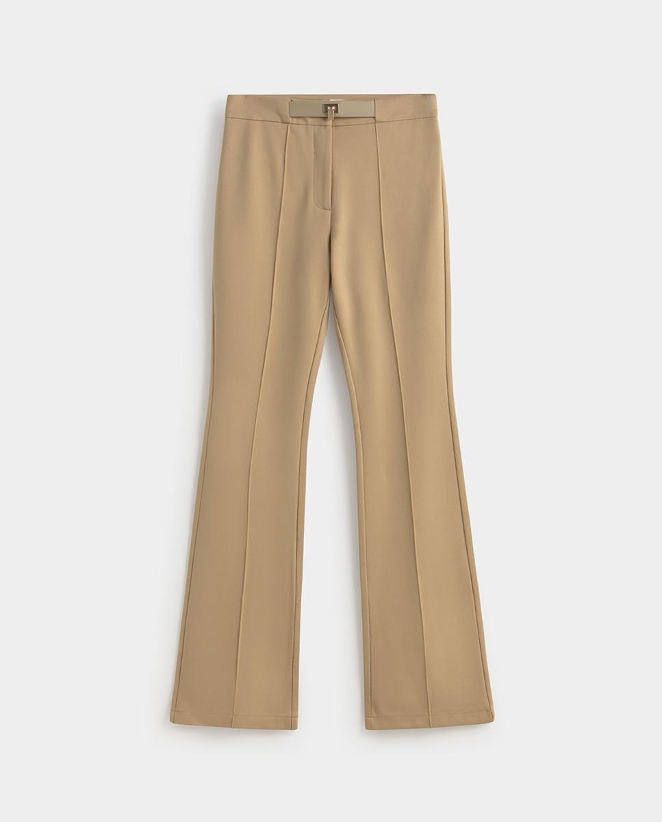 Pantalón de mujer elástico cierre locker - Simorra - Beige Beige-2