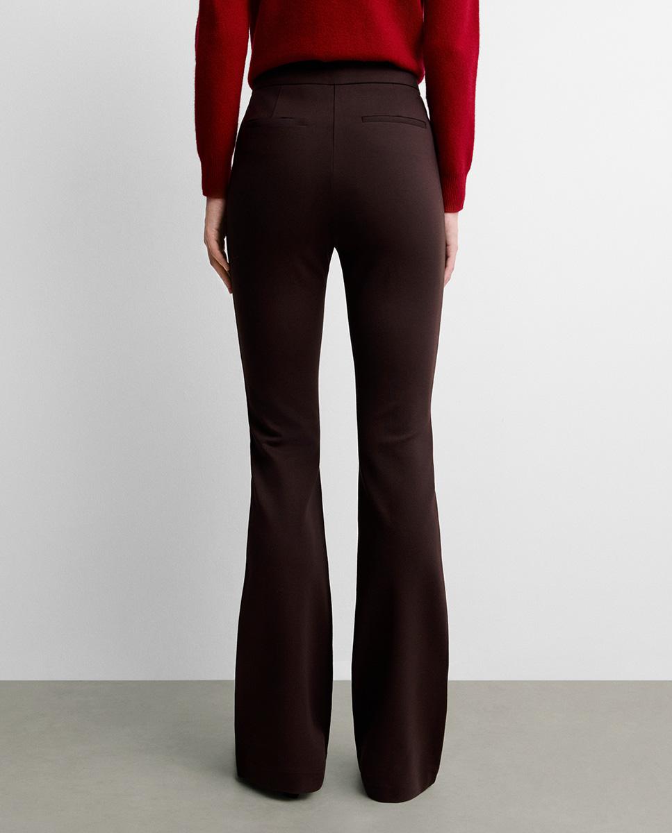 Pantalón de mujer stretch cinturón - Simorra - Marrón Marrón-4