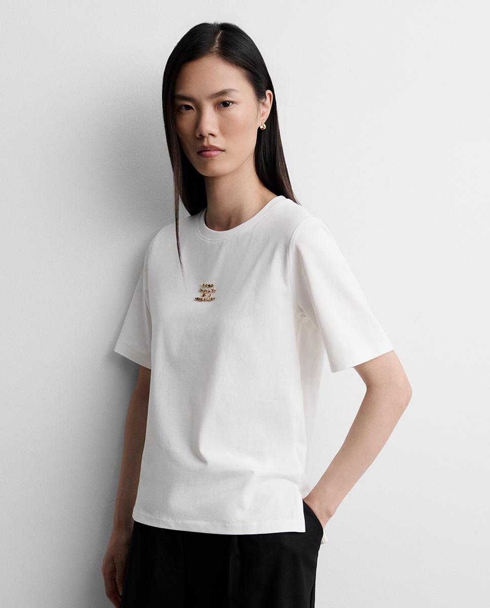Camiseta de mujer algodón mensaje - Simorra - Blanco Blanco-2