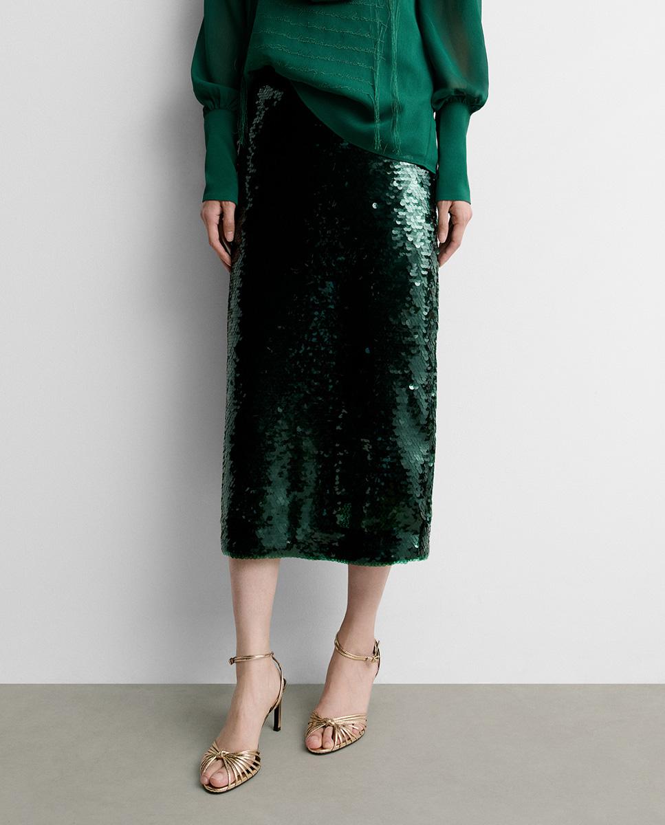 Blusa de mujer bordada pañuelo - Simorra - Verde Verde-2
