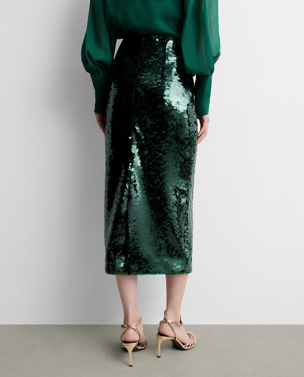 Blusa de mujer bordada pañuelo - Simorra - Verde Verde-4