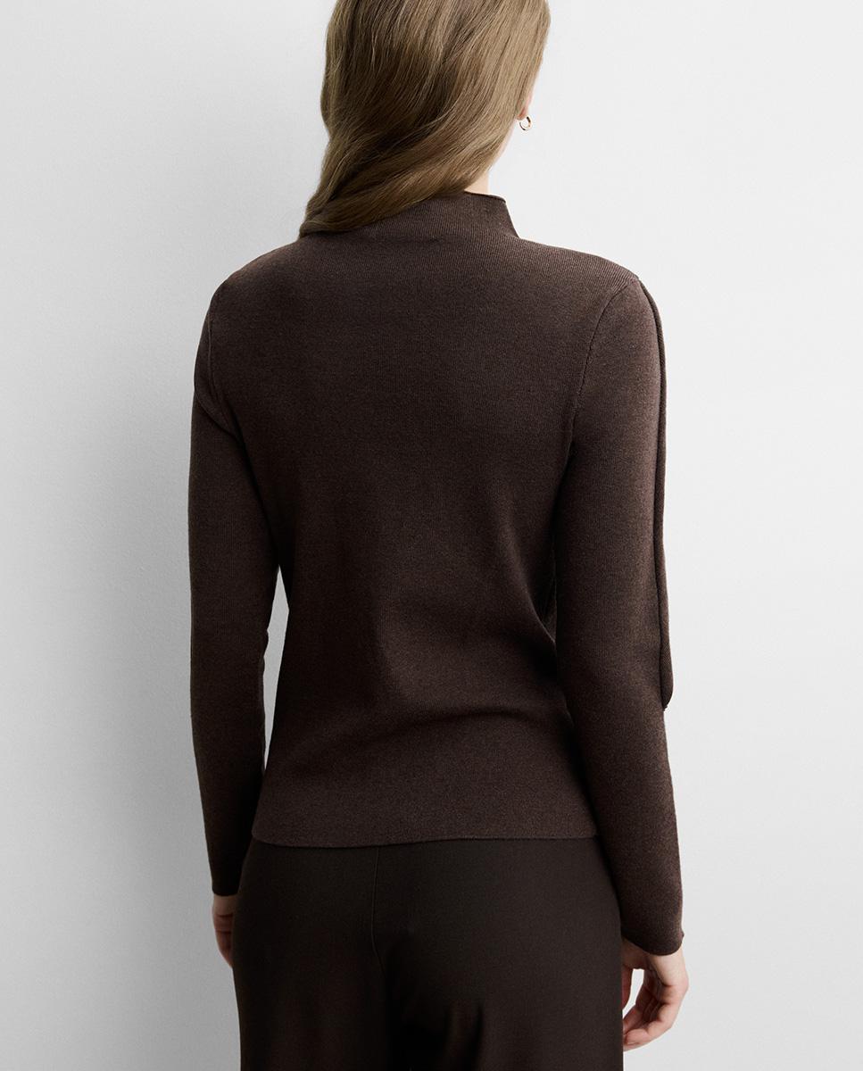 Jersey de mujer detalle capa - Simorra - Marrón Marrón-3
