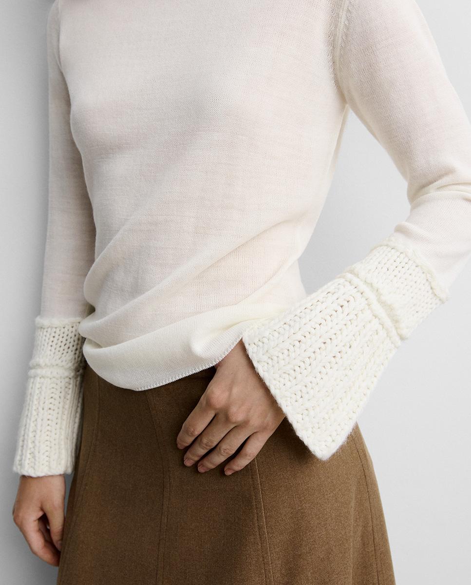 Jersey de mujer puños punto grueso - Simorra - Crudo Crudo-3