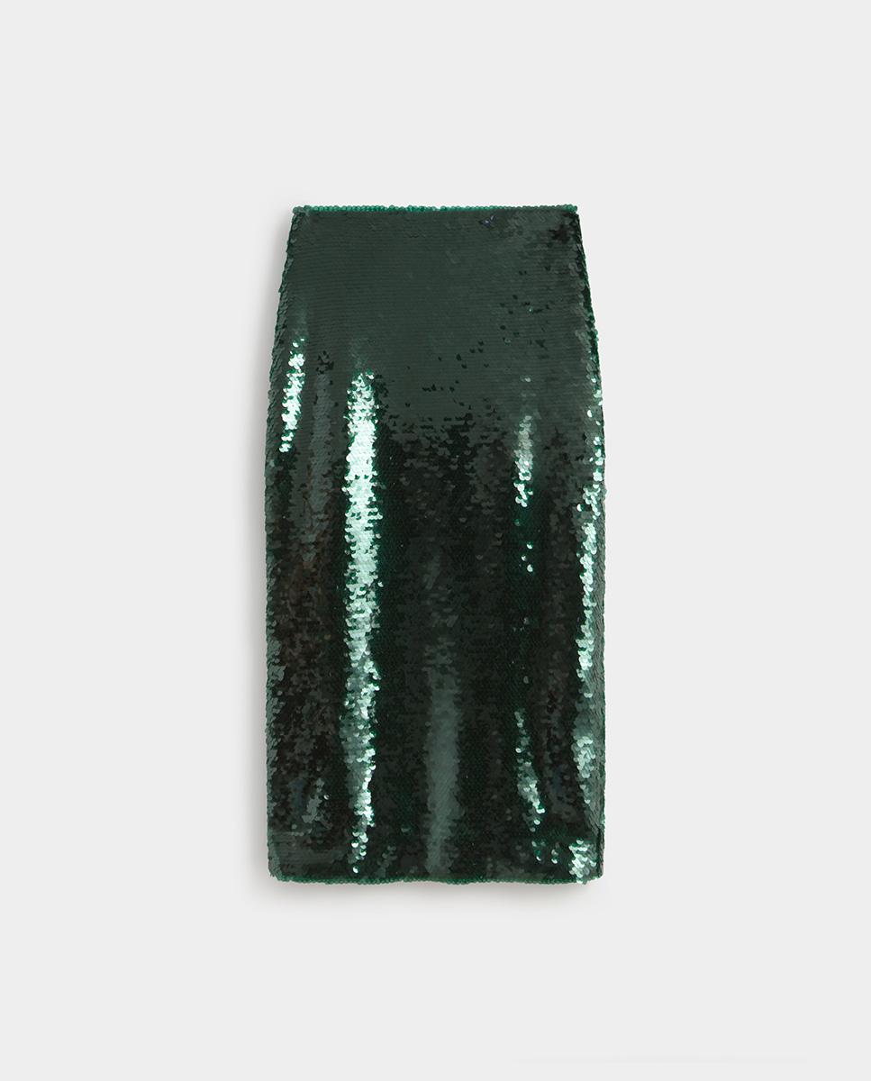 Pantalón de mujer recto tweed - Simorra - Verde Verde-5