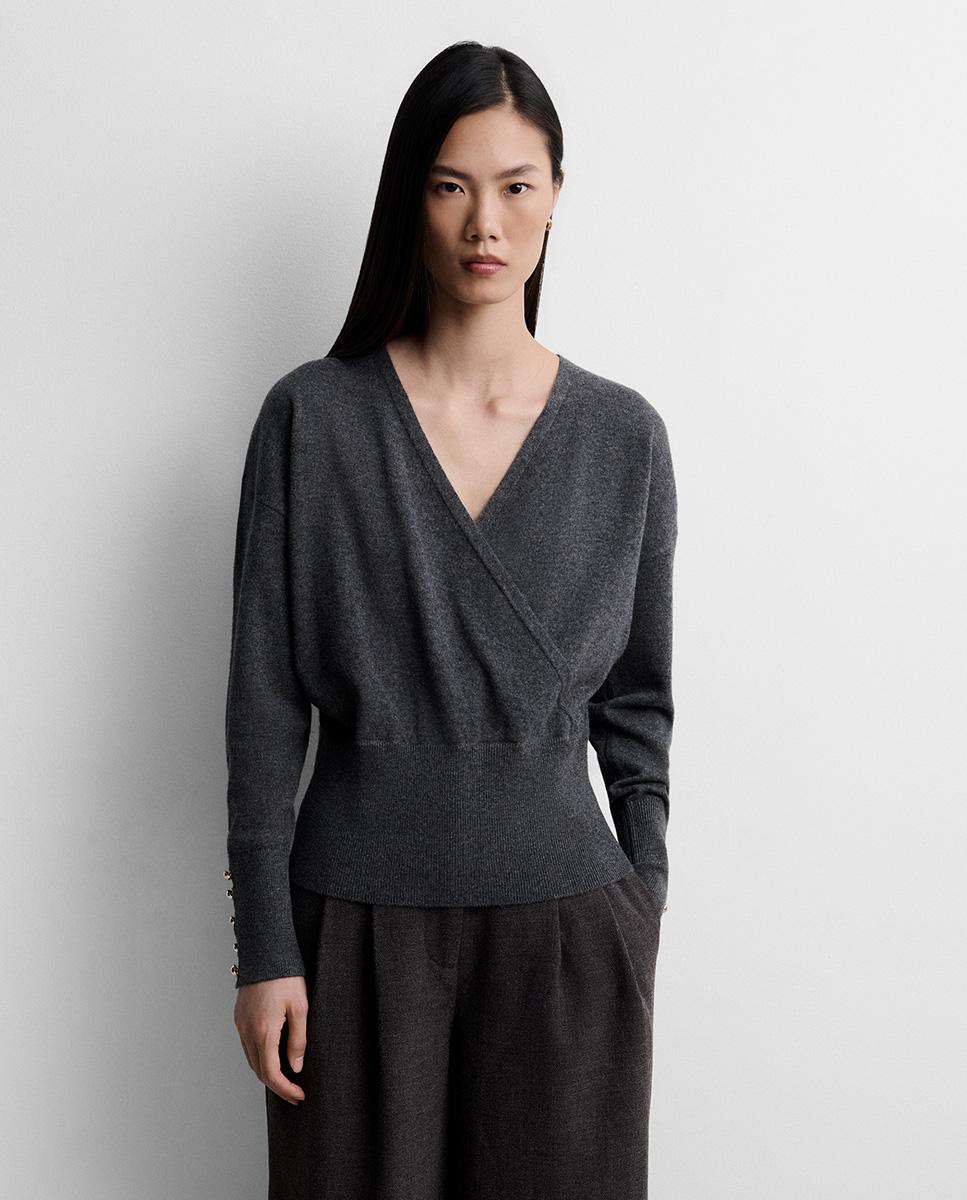 Jersey de mujer punto cruzado - Simorra - Gris Gris-2