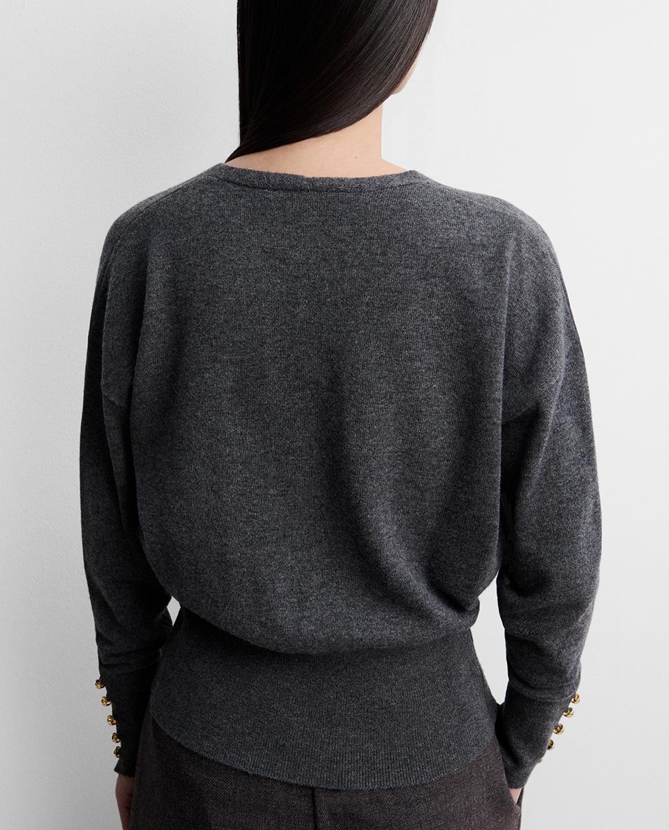 Jersey de mujer punto cruzado - Simorra - Gris Gris-4