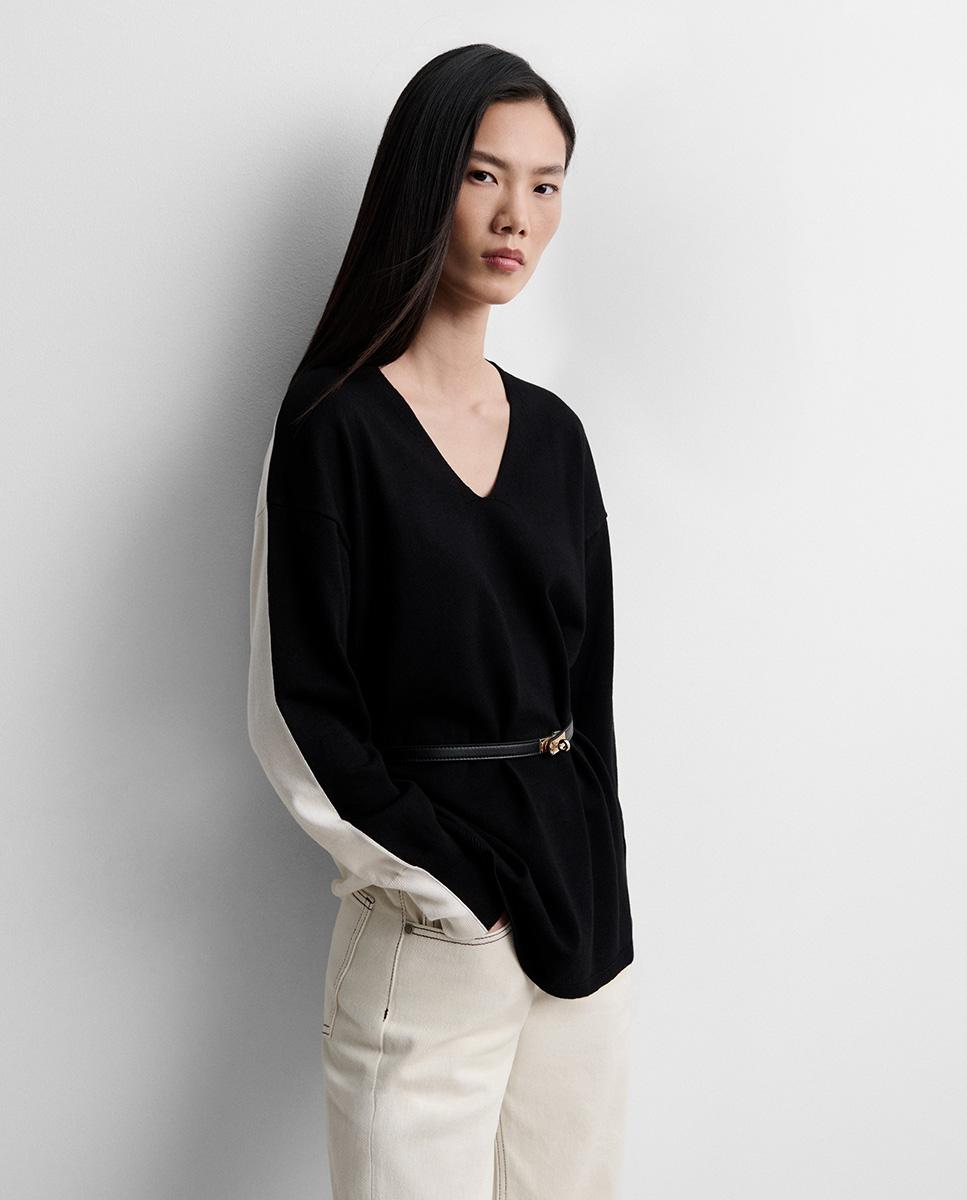 Camiseta de mujer cuello alto - Simorra - Negro Negro-2