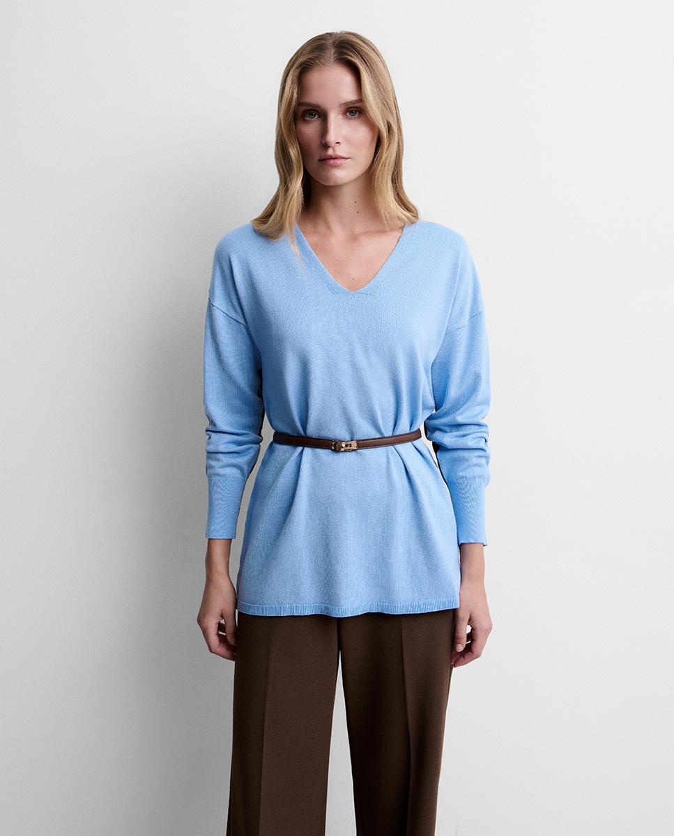 Gabardina de mujer larga napa - Simorra - Azul Azul-2
