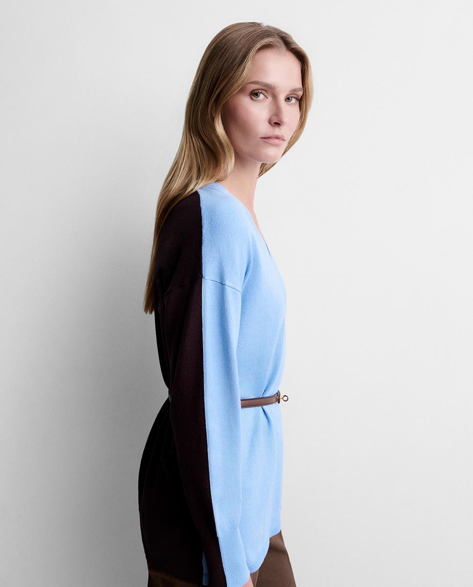 Gabardina de mujer larga napa - Simorra - Azul Azul-4