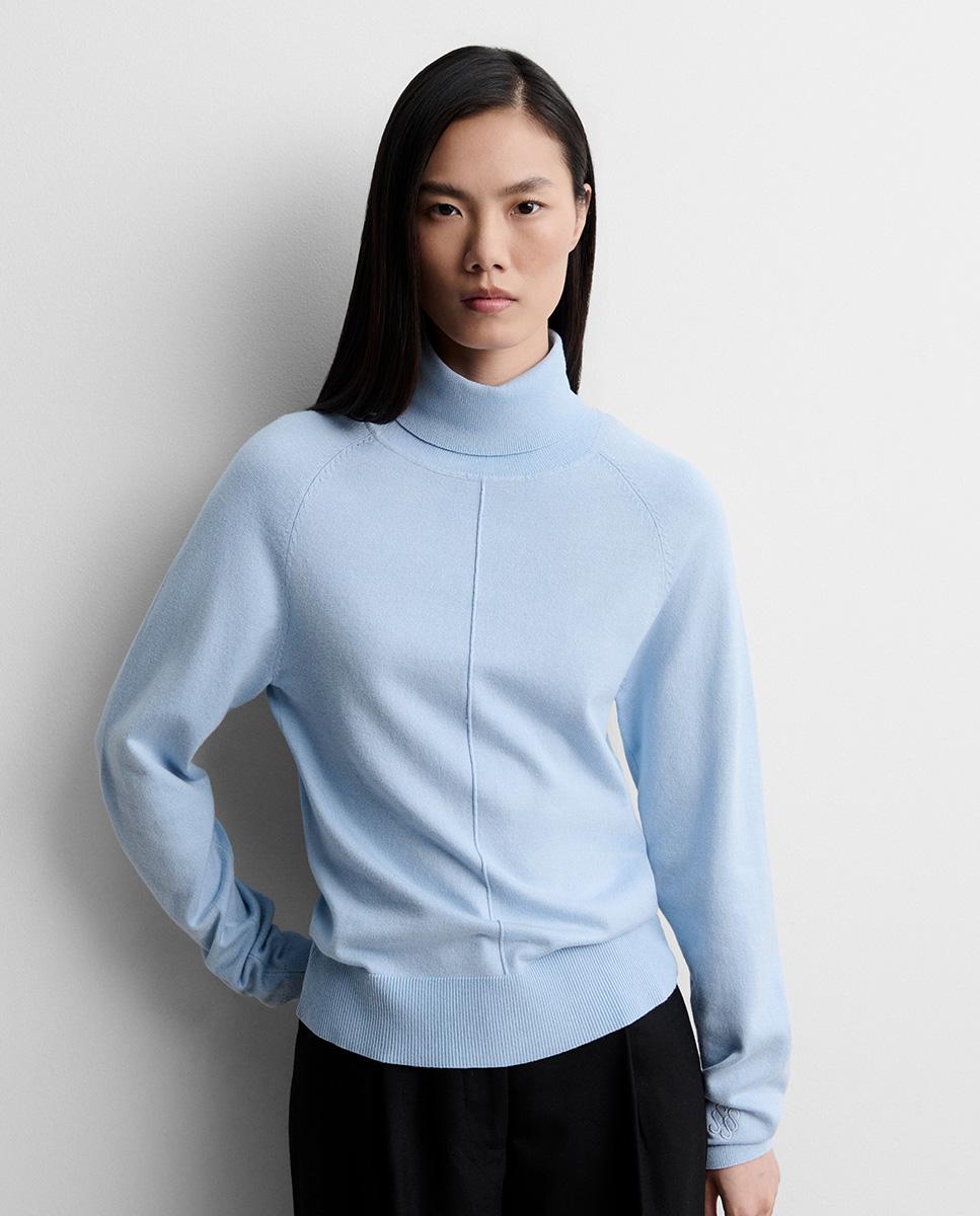 Jersey de mujer cuello alto - Simorra - Azul Azul-2