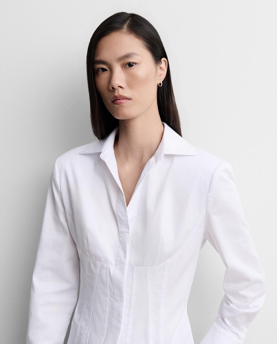 Camisa de mujer corta corsetera - Simorra - Blanco Blanco-3