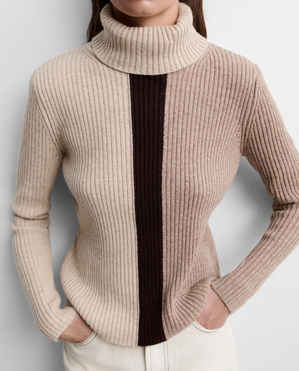 Jersey de mujer punto tricolor - Simorra - Beige Beige-4