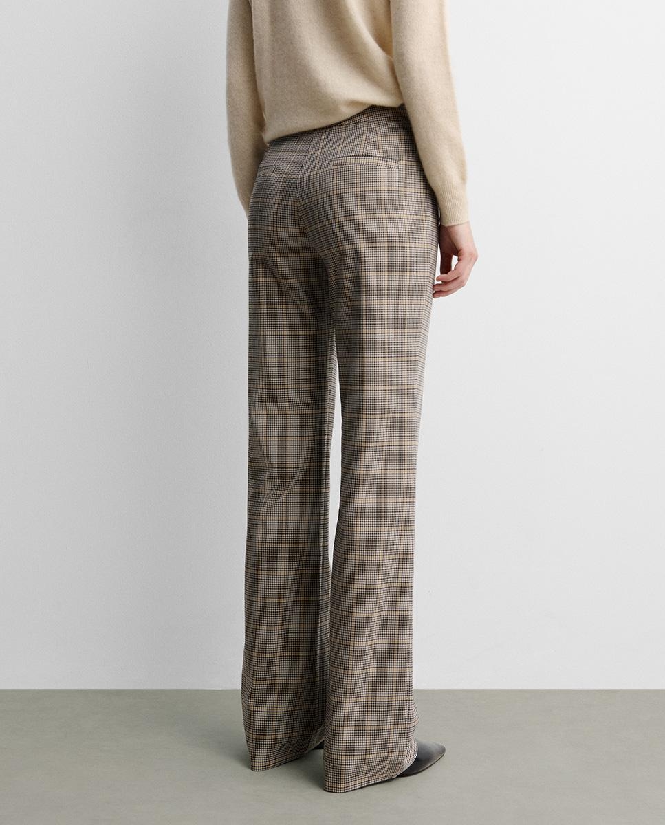 Pantalón de mujer recto estampado cuadros - Simorra - Multicolor Multicolor-4