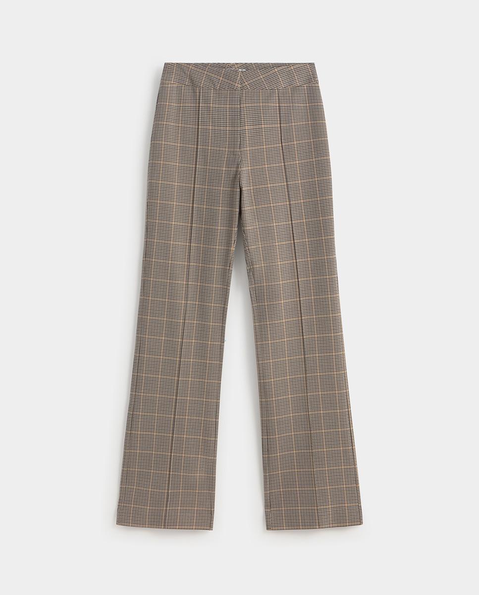 Pantalón de mujer recto estampado cuadros - Simorra - Multicolor Multicolor-5