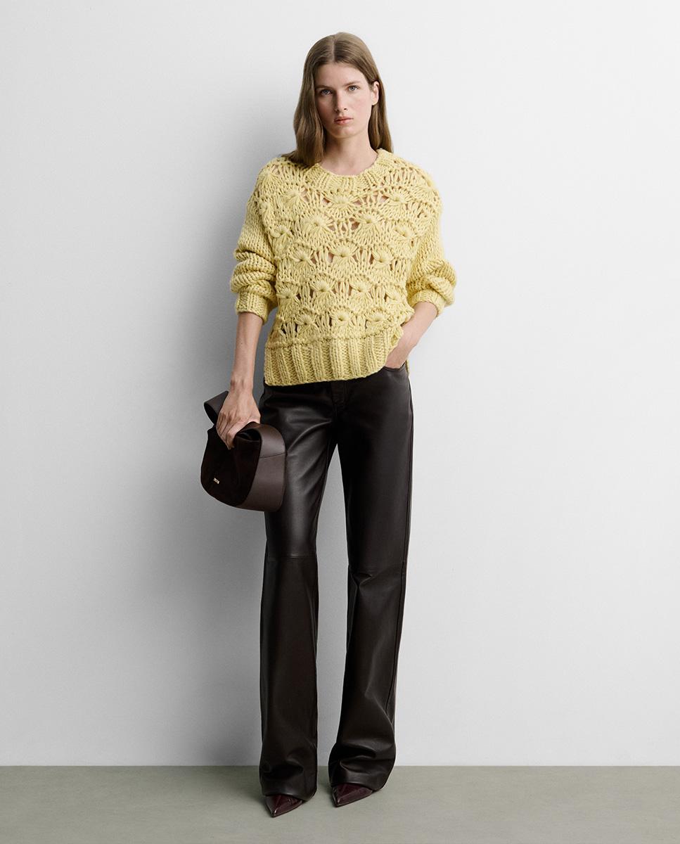 Jersey de mujer hecho a mano - Simorra - Amarillo Amarillo-1
